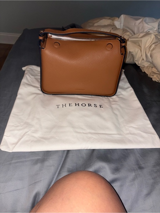 The Horse Handbags - The Horse Tan Crossbody Pebbled Leather Bag